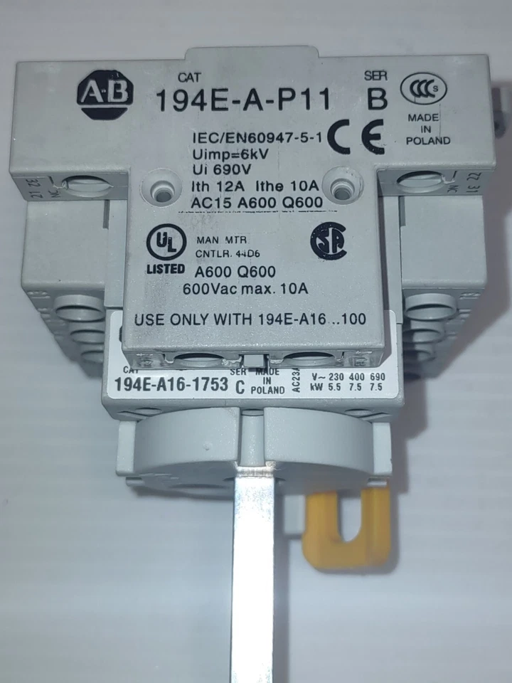 ALLEN BRADLEY 194E-A16-1753 Disconnect Switch - Image 2 of 4