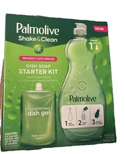 Palmolive Shake & Clean Dish Soap Starter Kit - 1 bottle and 1 refill - NEW
