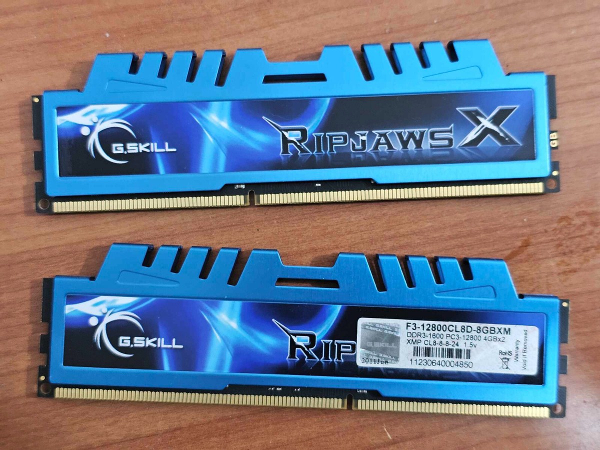 G.SKILL Ripjaws X Series 8GB (2 x 4GB) DDR3 1600 (PC3 12800 G.SKILL Ripjaws X Series 8GB (2 x 4GB) DDR3 1600 (PC3 12800
