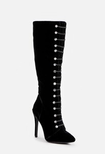 black booties skinny heel