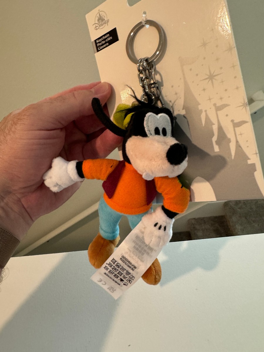 Disney Parks Goofy Plush Doll Keychain with Lobster Claw and
