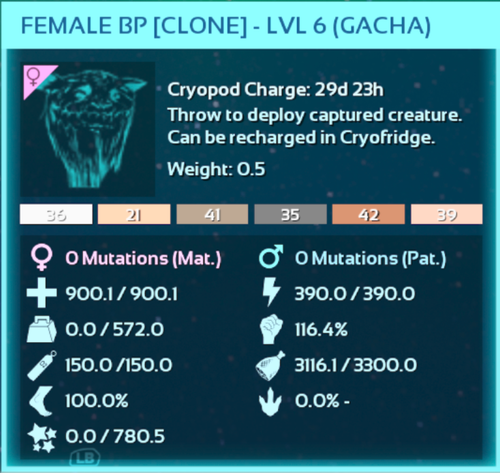 Black Pearl Gacha Mating Pair - Clone - Ark Survival Ascended Crossplay PVE - Picture 3 of 4