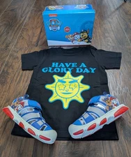 NEW Paw Patrol Sandal Sneaker With Lights Size 9/ Glogang TShirt Size S Bundle