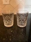 SPARKLING Vintage Waterford Lismore Double Old Fashioned Whiskey Tumblers Pr #4