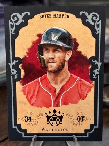 2019 Diamond Kings '04 DK Retro Blue Frame #9 Bryce Harper