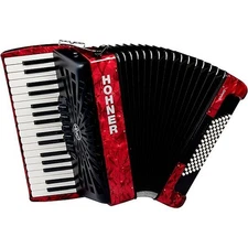 Hohner Bravo III 72 Chromatic Piano Key Accordion - Red