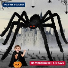 Halloween Decorations Giant Spider, 6.6 Ft Fake Halloween Decor Spiders Large, F