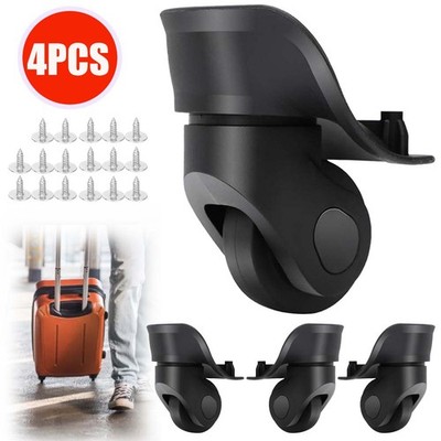 4PCS Mute Swivel Räder Koffer Gepäck Ersatzrollen Kit für Trolley Reisekoffer
