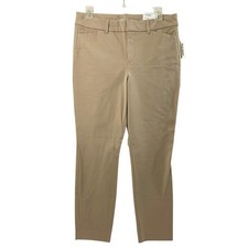 Old Navy Pants Women 10 Pixie High Rise Ankle Khaki Tan Chino Stretch Work NWT