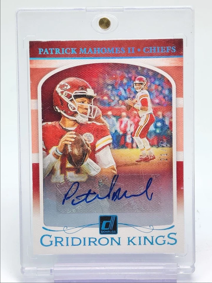 PATRICK MAHOMES II 2019 DONRUSS GRIDIRON KINGS AUTOGRAPH AUTO /25 Q5876