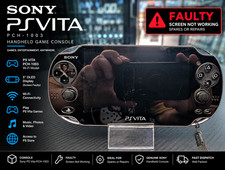 Sony PS Vita PCH-1003 Black Handheld Console FAULTY Screen Not Working Spares