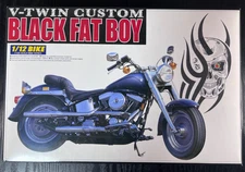 AOSHIMA V-TWIN COSTOM BLACK FAT BOY 1/12 . from Japan
