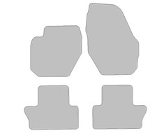 Fußmatten passend für Volvo V60 I Typ 155, 157 (Baujahr 2010 - 2018), Deluxe sch