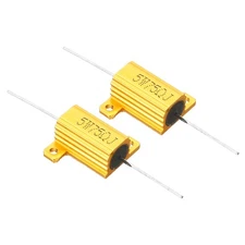 5W 75 Ohm Aluminum Shell Resistor Housing Resistor Wirewound Resistors 2pcs