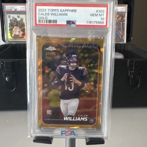 2024 Topps Chrome Sapphire - Rookies Caleb Williams Gold #202 PSA 10 /50 Bears