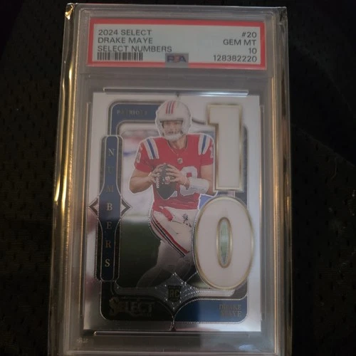 2024 Panini Select - Select Numbers Drake Maye #20 (RC) PSA 10