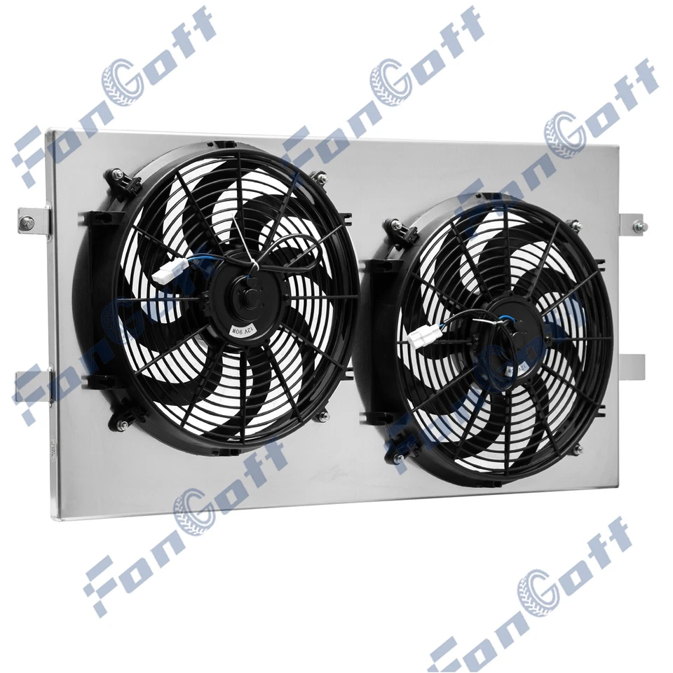 Shroud Electric Fan For Chevy Silverado Suburban Escalade GMC Yukon 34"W Core - Image 4 of 4