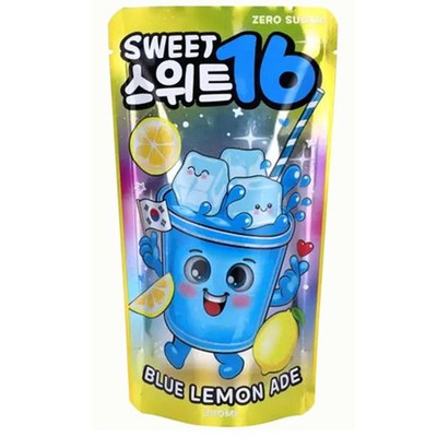 Sweet 16   Blue Lemon Ade Zero Sugar 200ml
