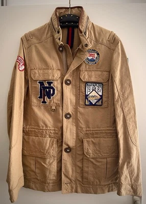Napapijri Safari Jacke - Herren Größe M - Beige Leinen / Baumwolle Mix Neu Rar - Bild 1 von 4
