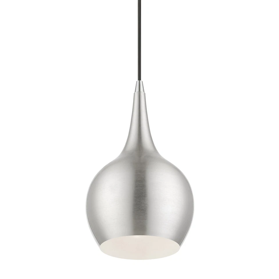 Mini Colgante Livex Lighting 49016 Andes 8"W - Verde Manzana Brillante / Pulido Foto 3 de 4