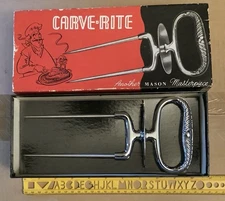 Vintage. MASON CARVE-RITE MEAT FORK 901C Original Box MEAT CARVING MADE EASY