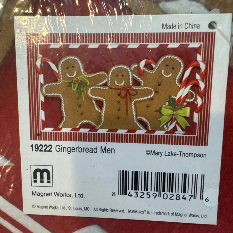 Alfombra de puerta de Navidad Magnet Works pan de jengibre para hombres 18*29,5 pulgadas Foto 2 de 4