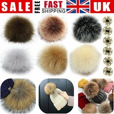 12CM DIY Fluffy Faux Fox Fur Pompom Fur Pom Poms Ball For Hat Bags Crafts Sewing