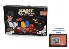 Kinder Zauberkasten Zauberstab Zaubertrick Set 40 Teile inkl. QR-Code Demo-Video
