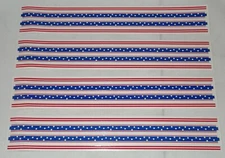 Vintage 1997 PATRIOTIC BORDER FLAG MRS. Grossman's Design Lines Stickers - 4