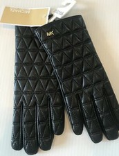 MICHAEL KORS Women's Soft Quilted Elegant Leather Tech Gloves S