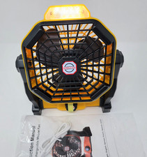 Camping Fan w/ LED Lantern 10400mAh 9-Inch Rechargeable Outdoor Tent Fan 270