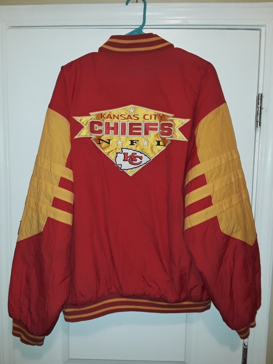 CHIEFS STARTER PRO LINE ジャケット Lサイズ Vtg Mens 90's Pro Line Authentic Starter NFL KC Chiefs Zip