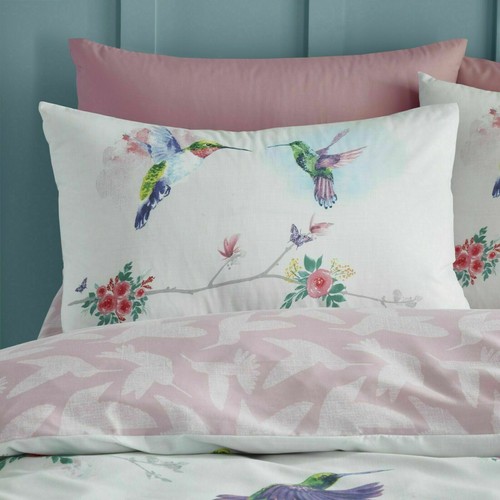 HUMMING BIRD DUVET COVER QUILT COVER SET +PILLOW CASES REVERSABEL BEDDING SET - Picture 2 of 14