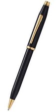 Cross Century II Classic Black Ballpoint Pen With Gold Trim New In Box 412WG-1
