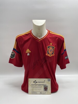 Spain Jersey Roberto Soldado and David Albelda Signed Adidas New Spain L