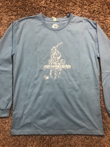 Magenta Skateboard Polo Long Sleeve T shirt Carolina blue M,L,XL RARE - Picture 2 of 2