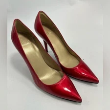 stuart weitzman fever quasar red patent leather heels size 7.5