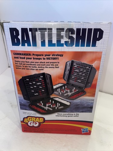 Battleship Grab & Go Kids Game Travel Size 2014 Battle Ship Hasbro Gaming New - Picture 4 of 6