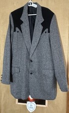 Pioneer Wear men  s western blazer 48L black Grey USA made
