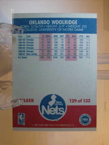 1987-88 Fleer Basketball Card Singles #89 to #132  (YOU PICK CARDS) - Picture 431 of 467