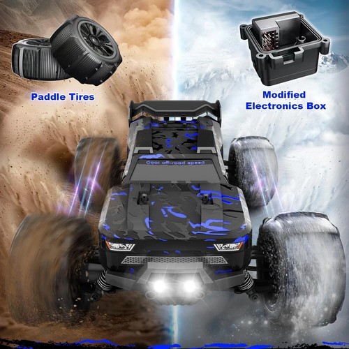 Coches de radiocontrol sin escobillas 1/14 para adultos rápidos 60+ mph, camiones de radiocontrol 4x4 todoterreno - Imagen 6 de 15