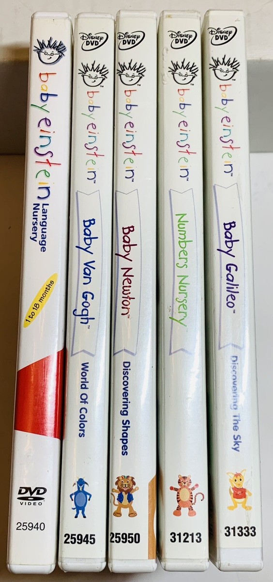Baby Einstein Lot of 5 DVD's Galileo Sky - Numbers - Shapes