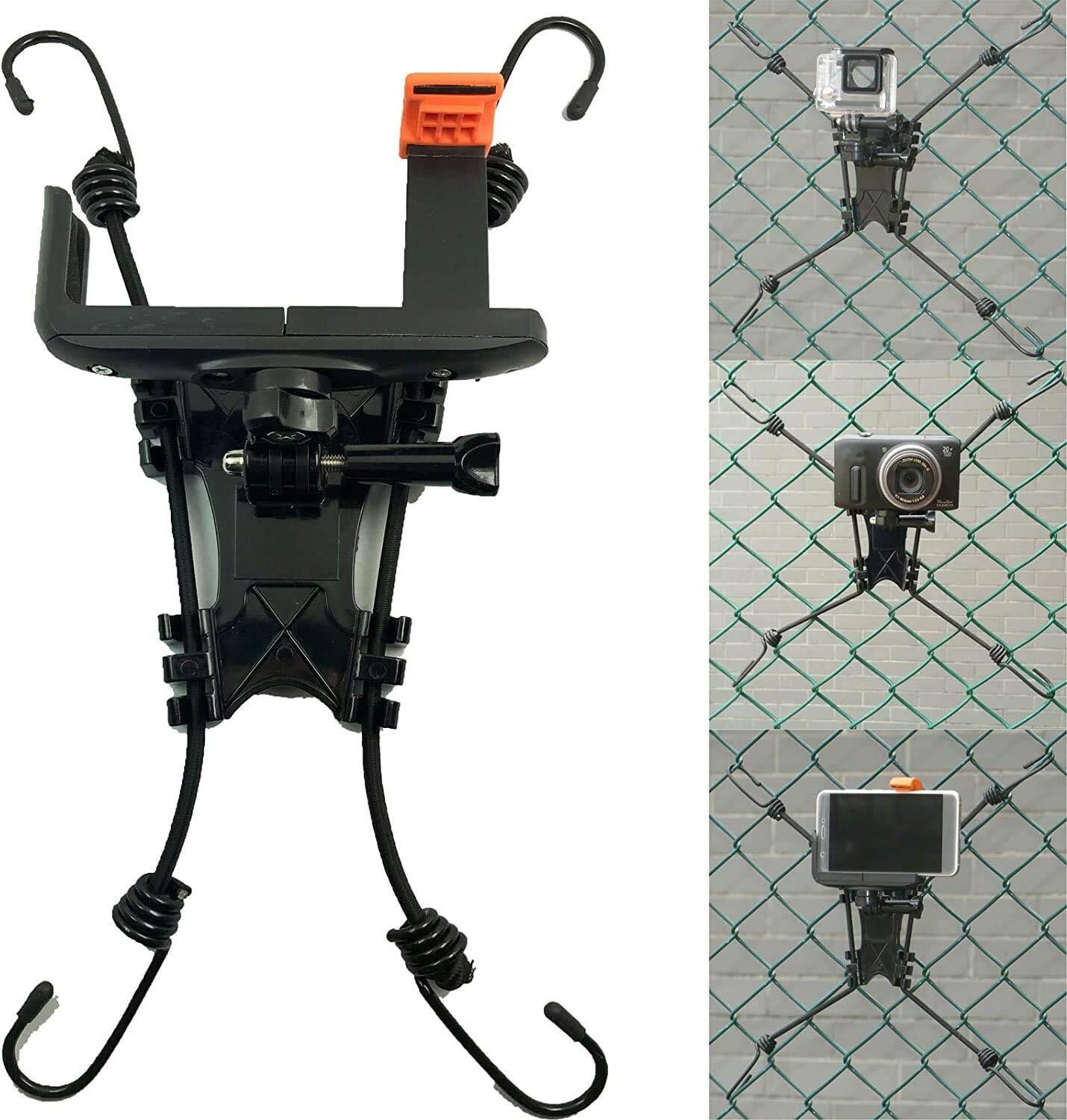 Pmsanzay Fence Mount Holder for Cameras and Smartphones - Black