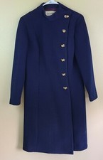 Vintage Junior Accent by Frank Adams Coat Women Navy Buttons Size Small / Medium