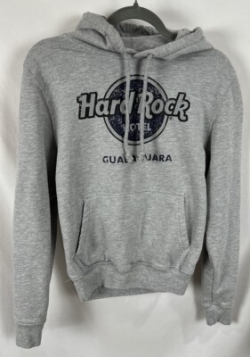 Hard Rock Hotel Sweatshirt Mens Small Hoodie Grey Hollywood Guadalajara