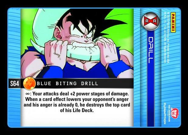 DBZ Dragon Ball Z TCG Card Panini Evolution S64 Blue Biting Drill