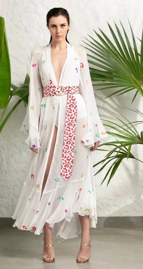 white lace beach wedding dress Rose Mist Watercolor Beach Sarong Wrap- Swim Cover Up  Zehra Modesty