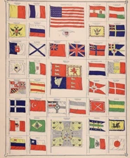1884 Chart ~ FLAGS of NATIONS - 30 STAR OLD GLORY ~ (11x14)-#117