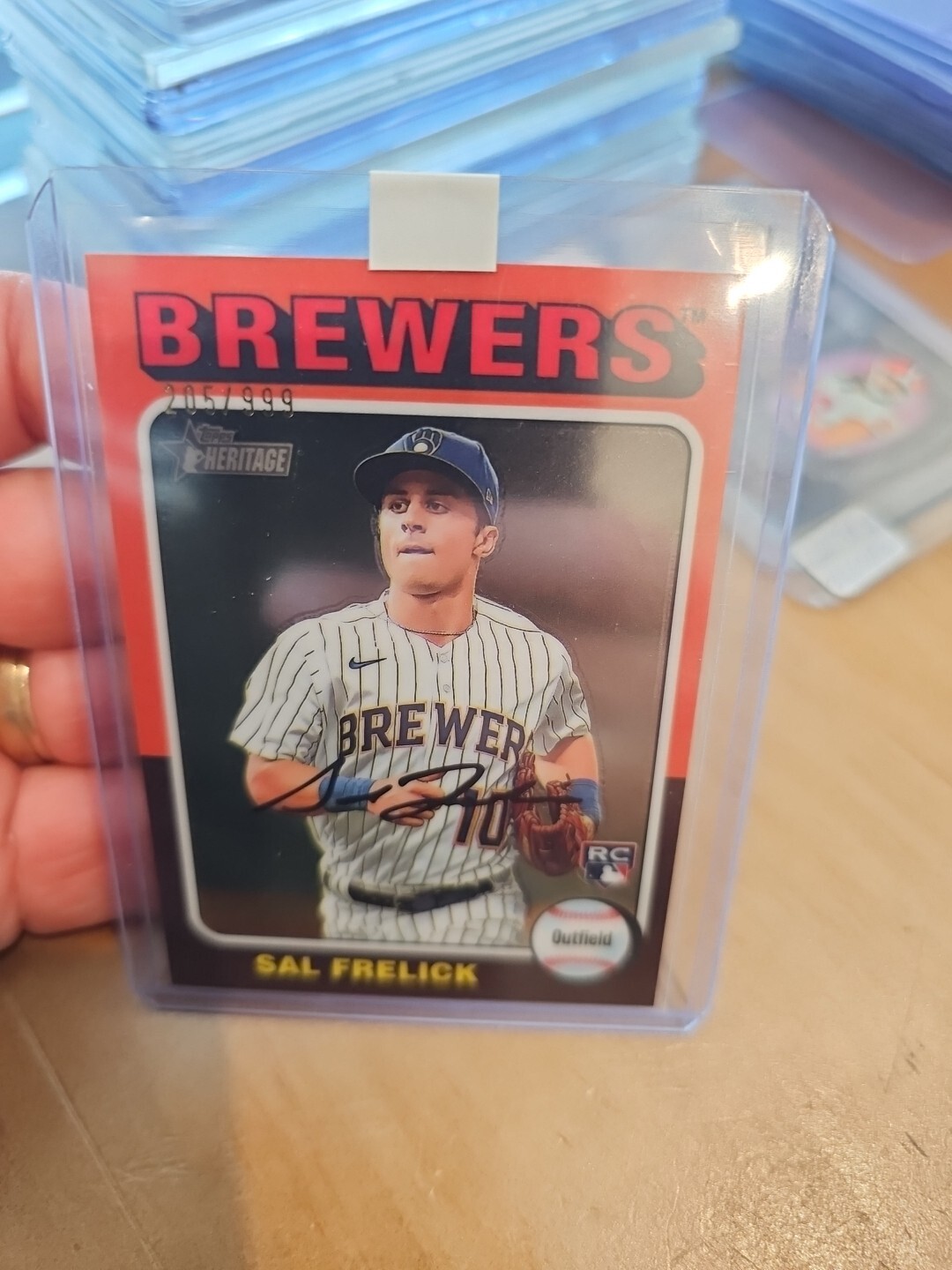 2024 Topps Heritage Chrome #451 SAL FRELICK Rookie Milwaukee Brewers /999