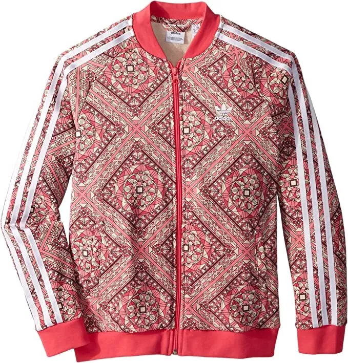 NWT ADIDAS ORIGINALS JUNIOR TRACK TOP CY2323 multicolor/PINK